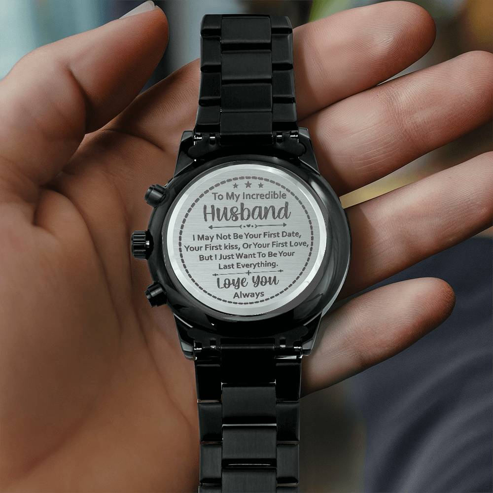To My Husband Your Last Everything (Charcoal Black) – Men's Watch
