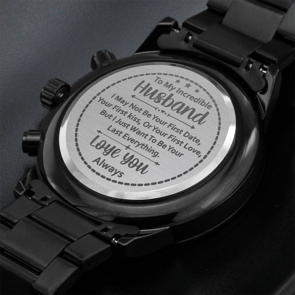 To My Husband Your Last Everything (Charcoal Black) – Men's Watch