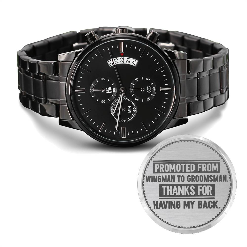 Groomsman Promoted From Wingman to Groomsman – Men's Watch