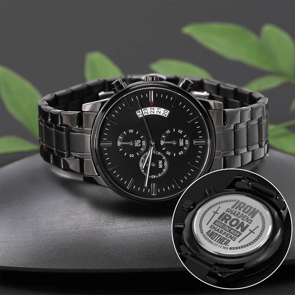 Iron Sharpens Iron (Proverbs 2717) – Men's Watch