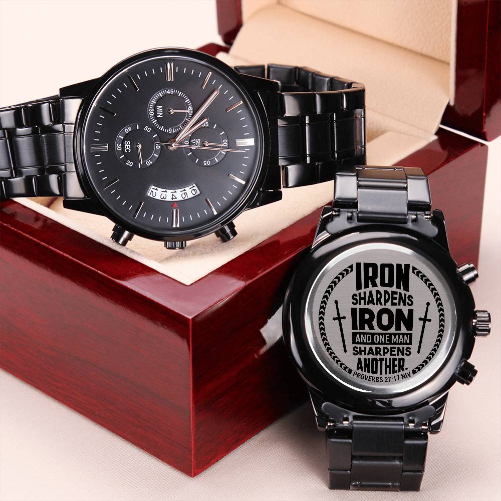Iron Sharpens Iron (Proverbs 2717) – Men's Watch