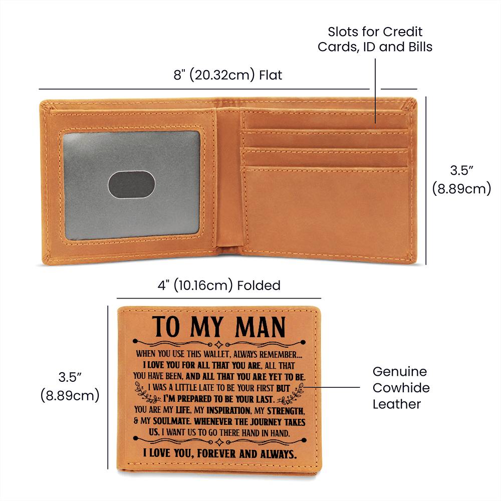 To My Man Inspiration (Black) – Leather Wallet