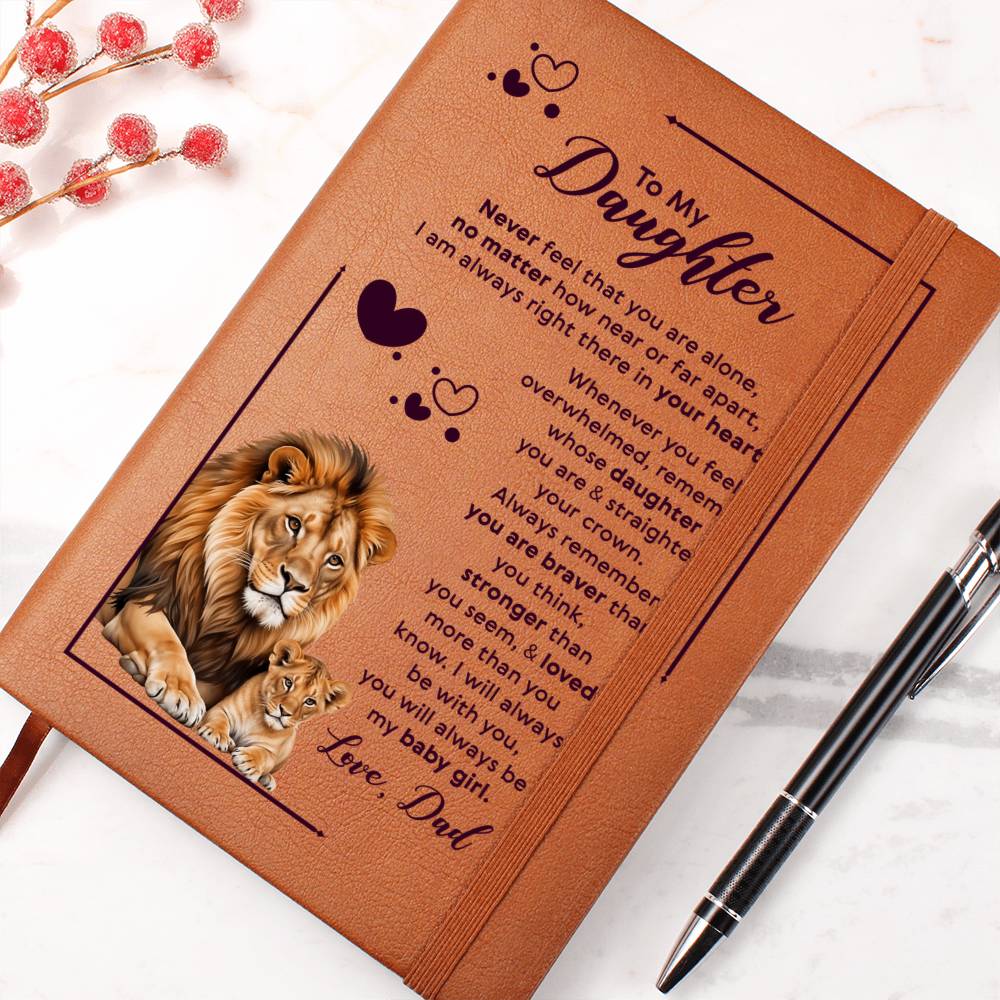 To My Daughter Your Crown – Leather Journal