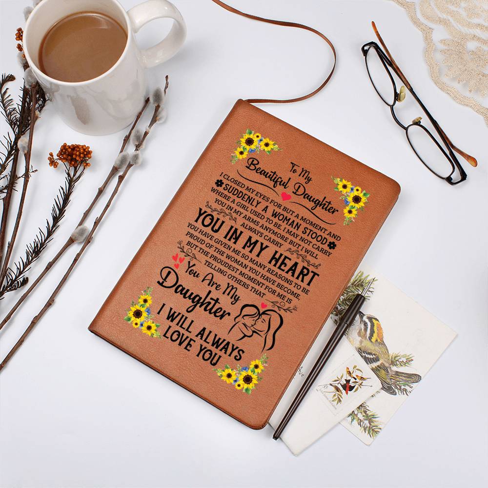 To My Daughter Proud – Leather Journal