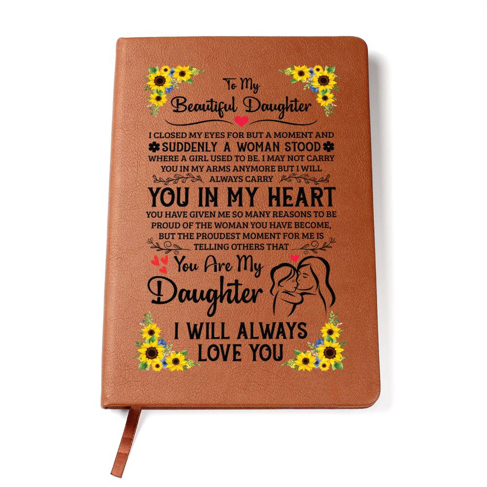 To My Daughter Proud – Leather Journal