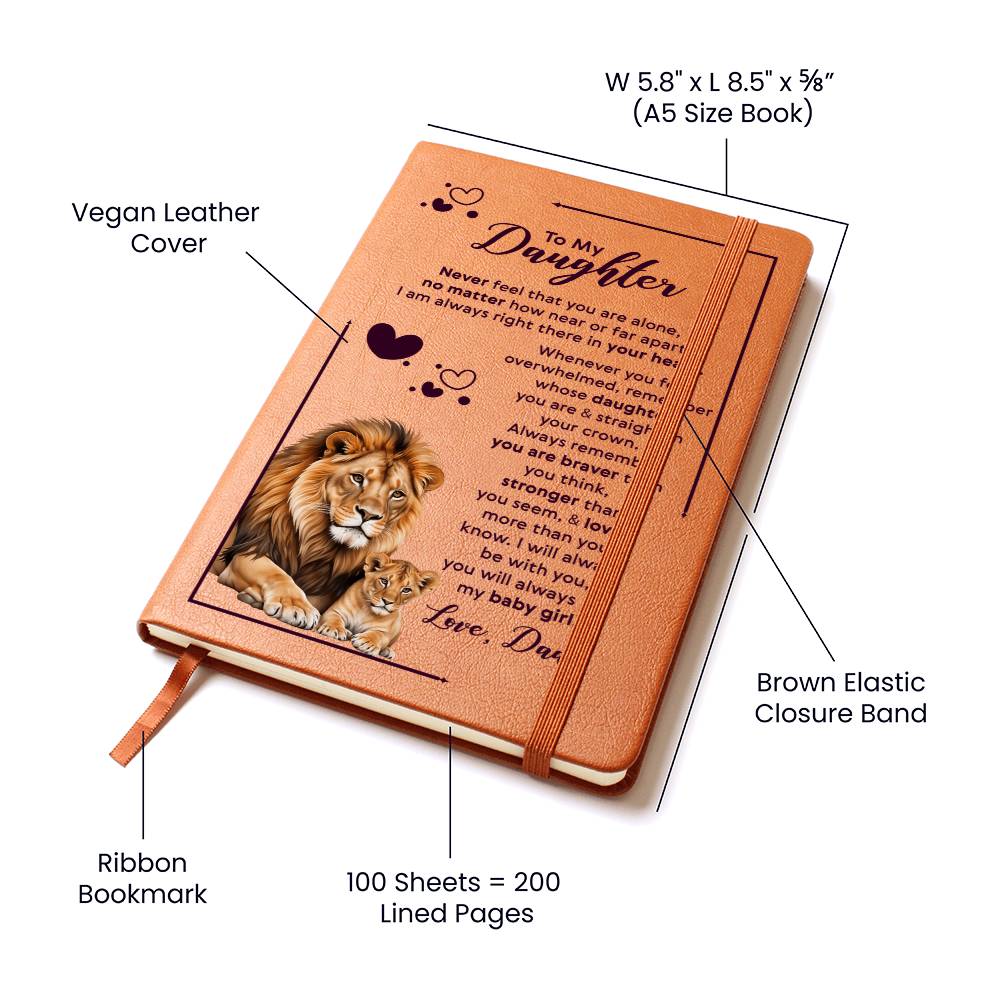 To My Daughter Your Crown – Leather Journal