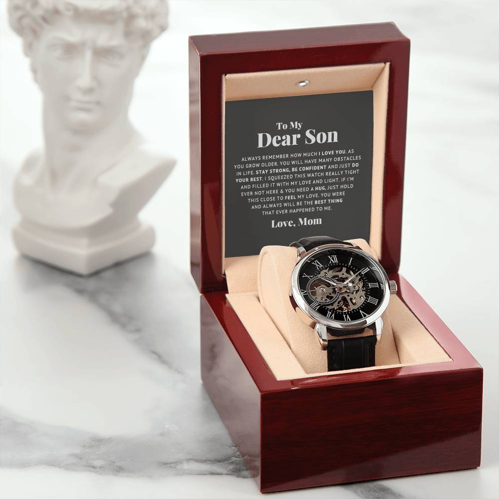 To My Dear Son Always Remember I Love You – Openwork Watch