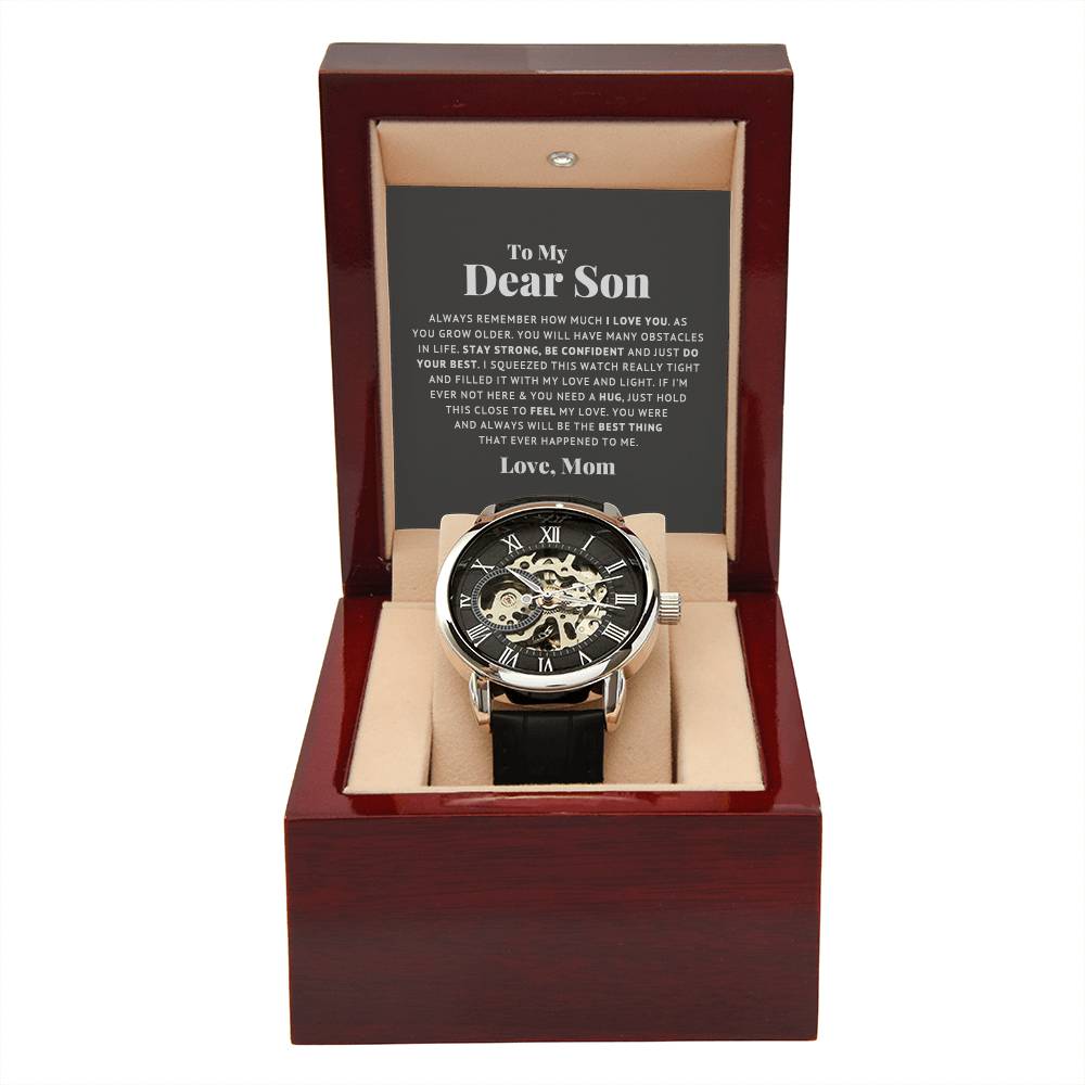 To My Dear Son Always Remember I Love You – Openwork Watch