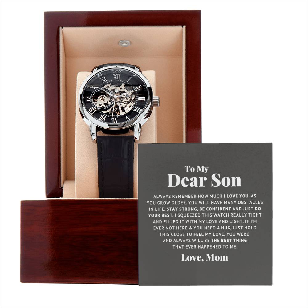 To My Dear Son Always Remember I Love You – Openwork Watch