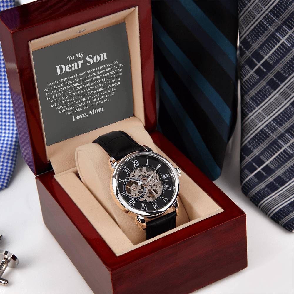 To My Dear Son Always Remember I Love You – Openwork Watch