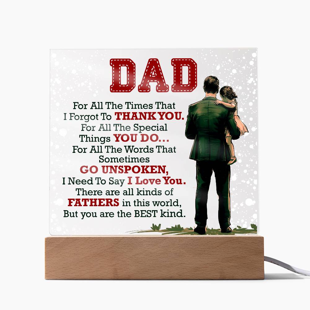 Thank You Dad - Acrylic Square