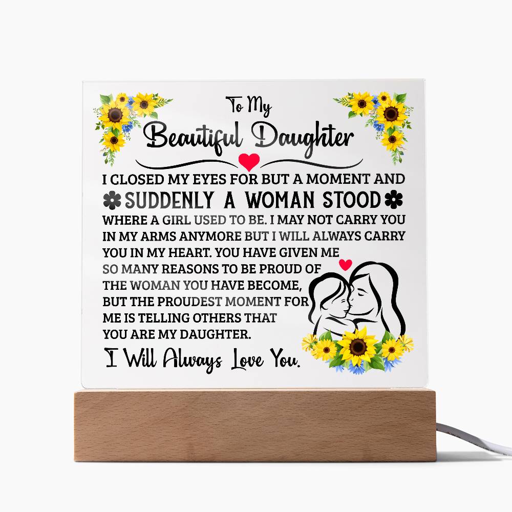 To My Daughter – Acrylic Square