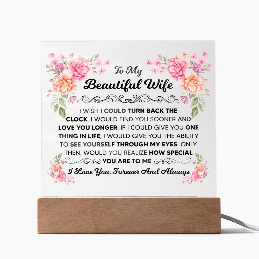 To My Beautiful Wife – Acrylic Square