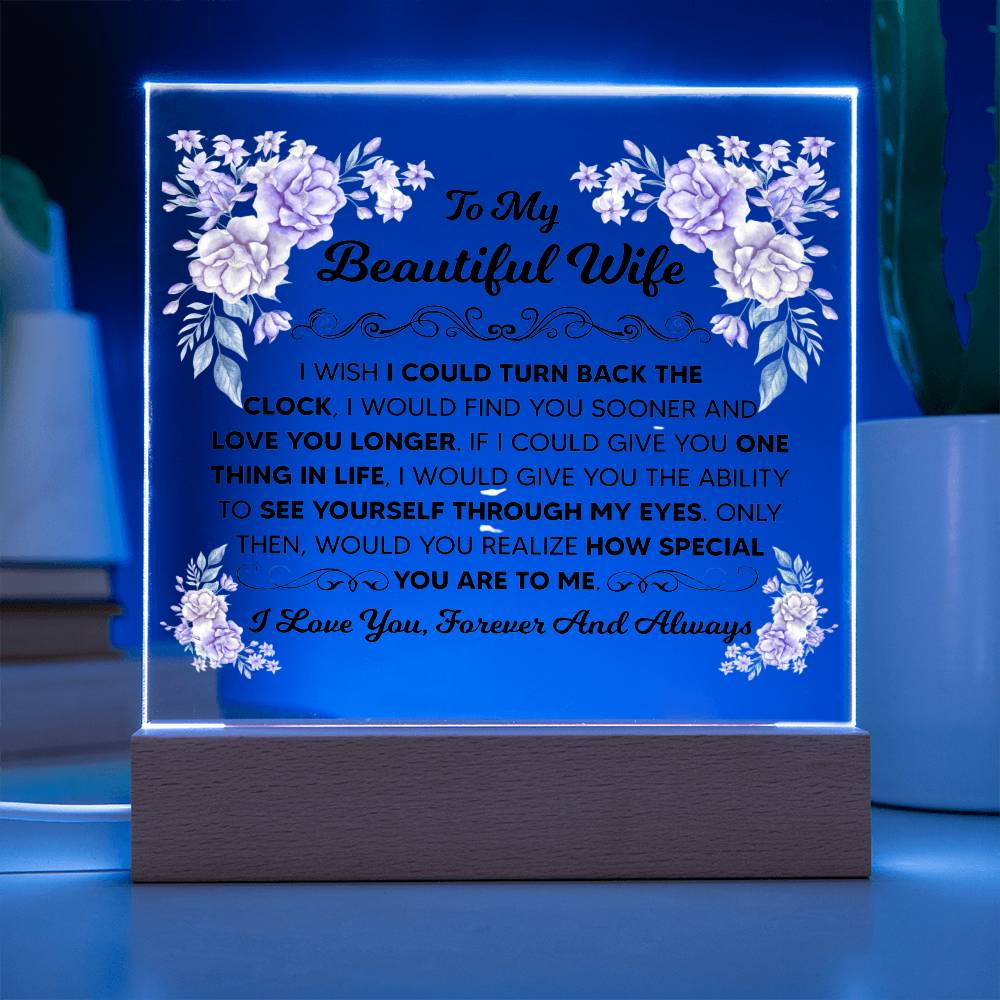 To My Beautiful Wife – Acrylic Square