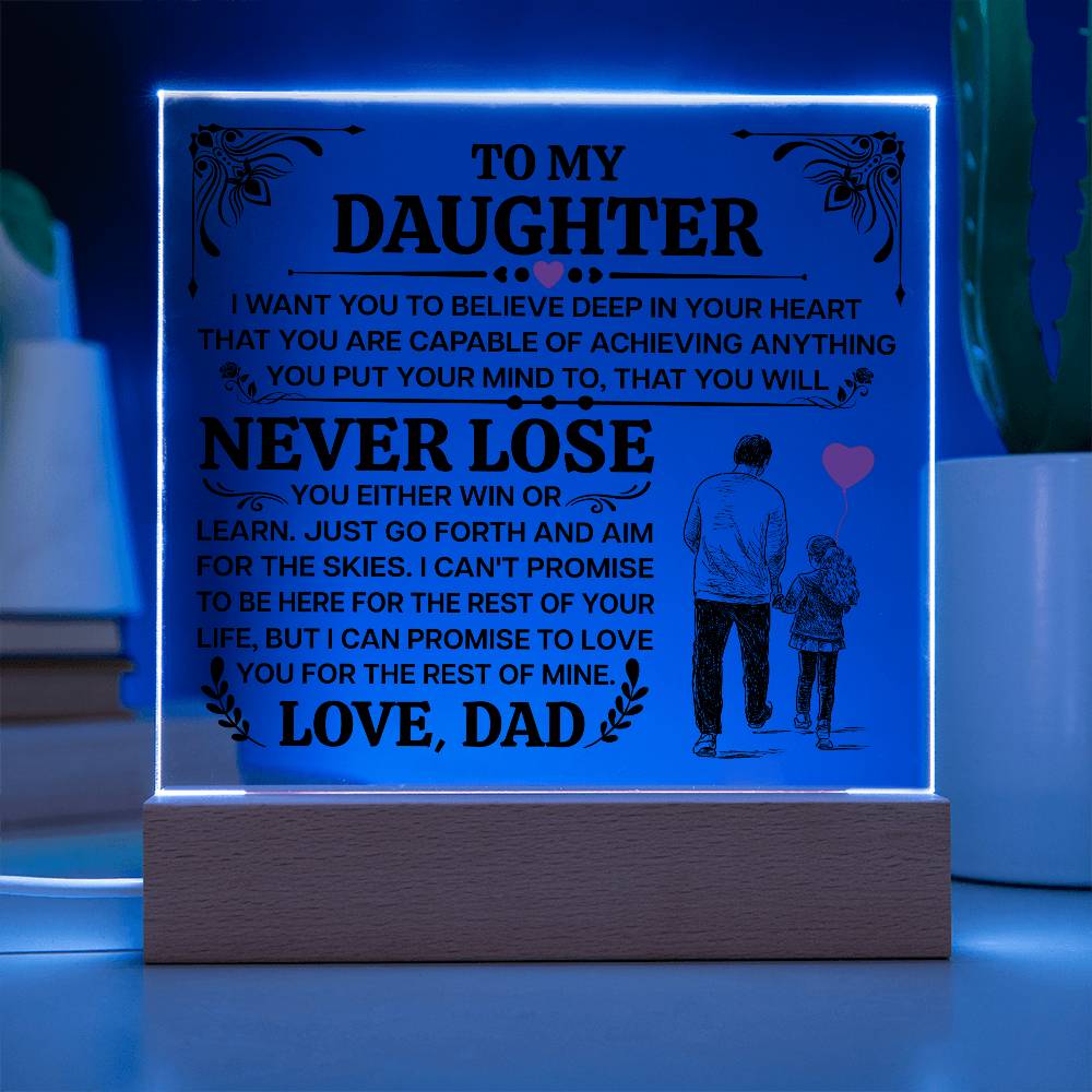 To My Daughter Promise – Acrylic Square
