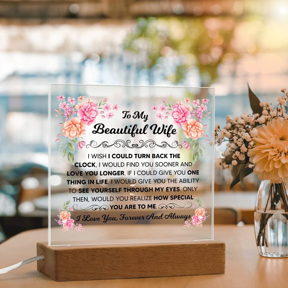 To My Beautiful Wife – Acrylic Square