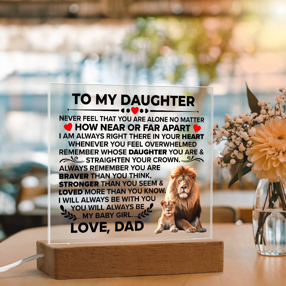 To My Daughter Braver – Acrylic Square