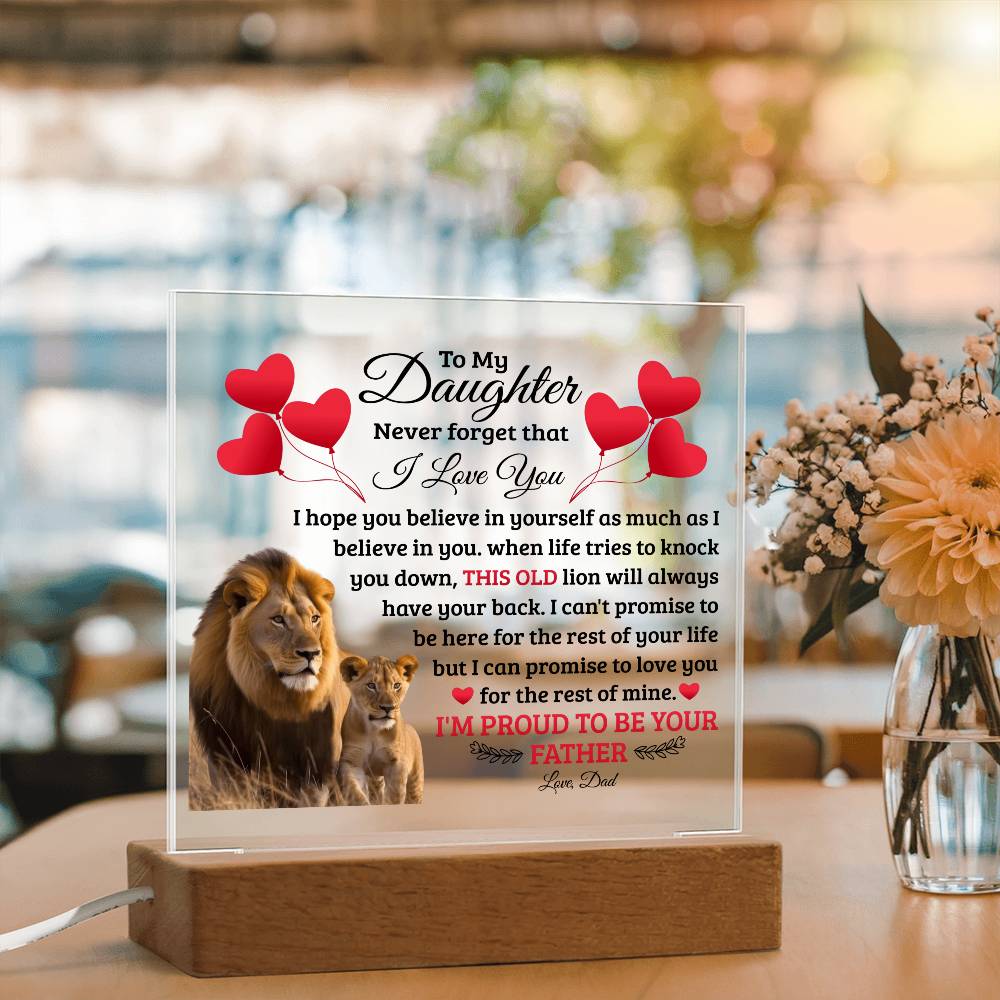 To My Daughter Old Lion – Acrylic Square