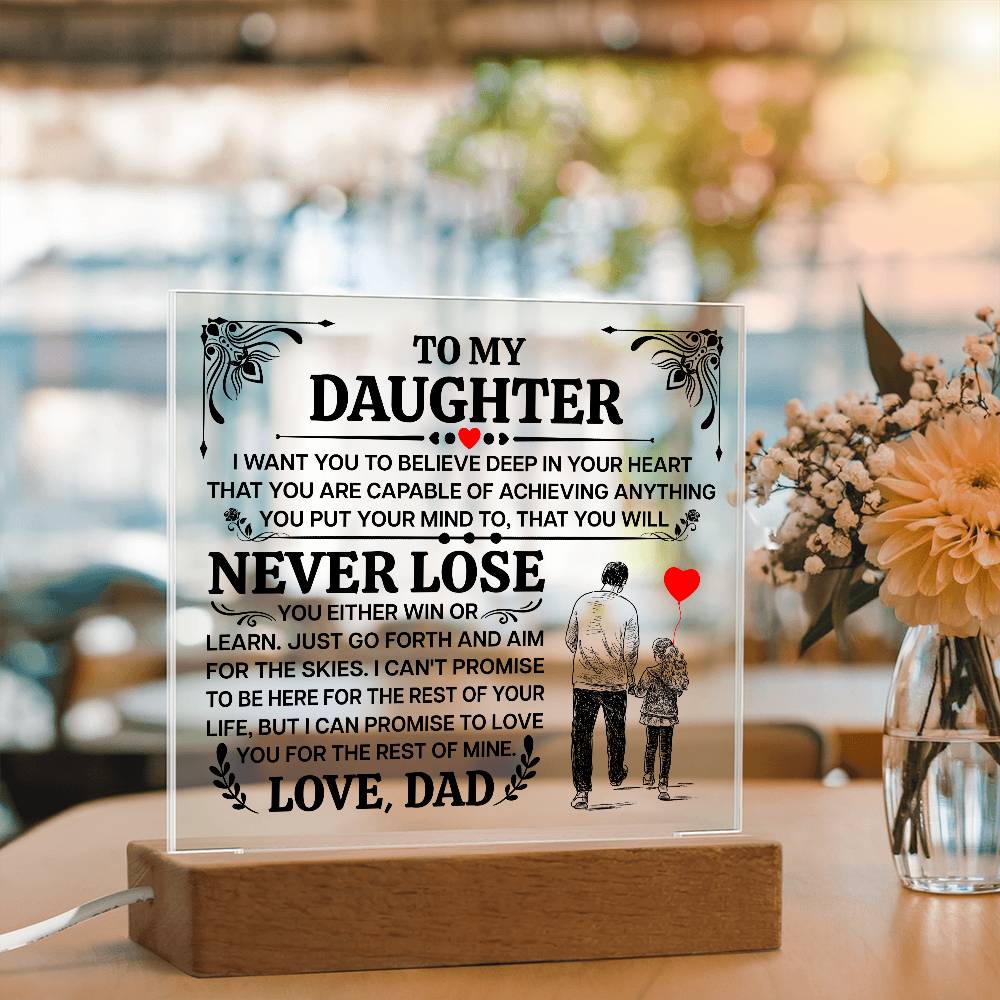 To My Daughter Promise – Acrylic Square