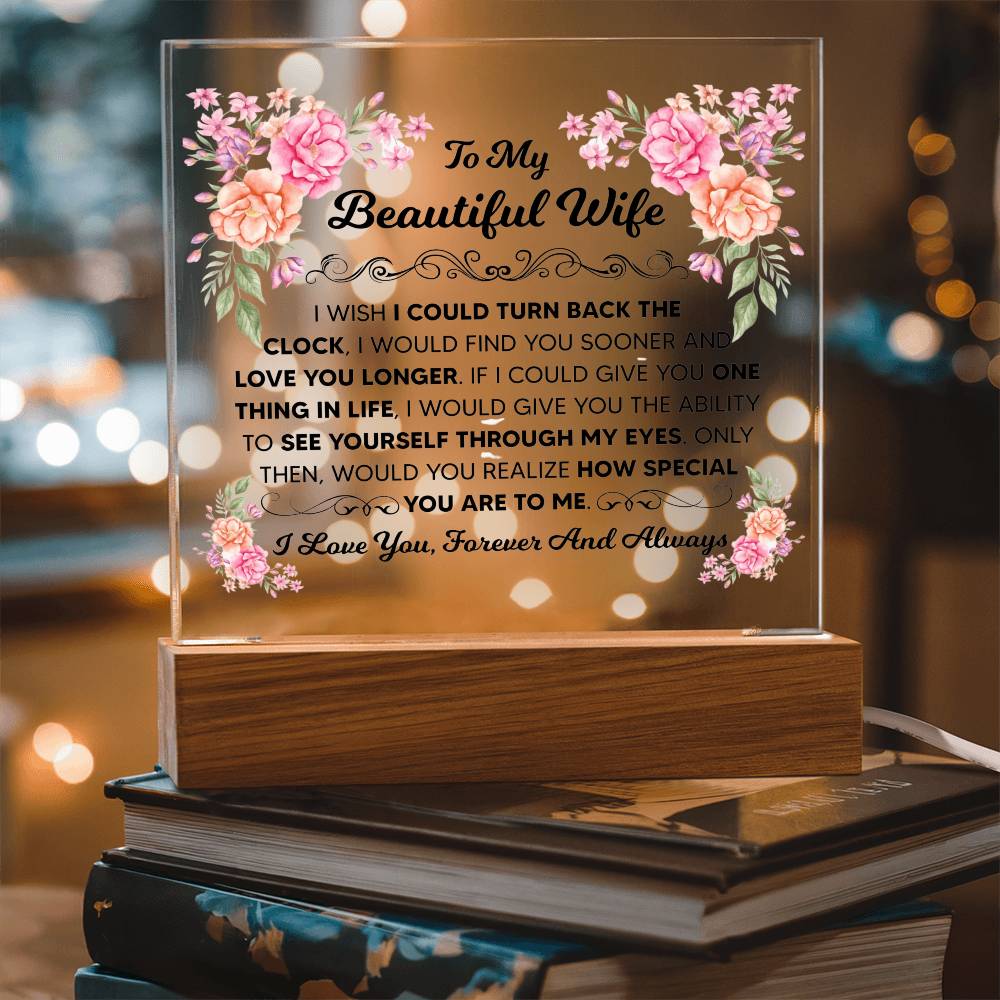 To My Beautiful Wife – Acrylic Square