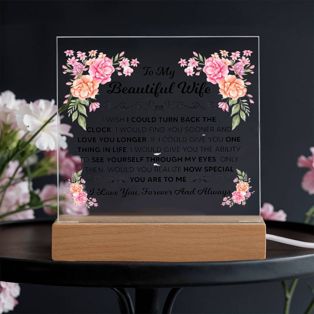 To My Beautiful Wife – Acrylic Square