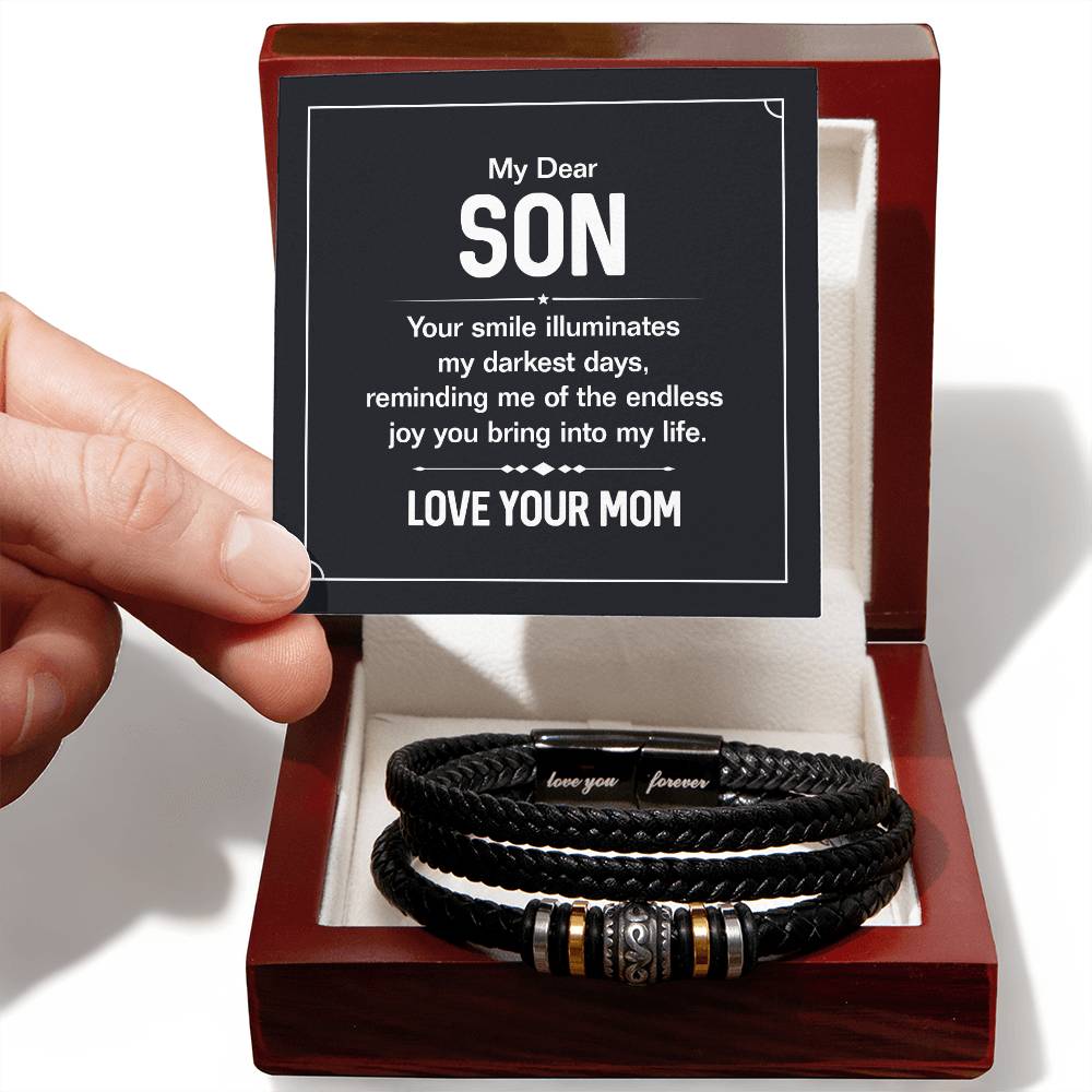 Your Smile - Mens Leather Bracelet