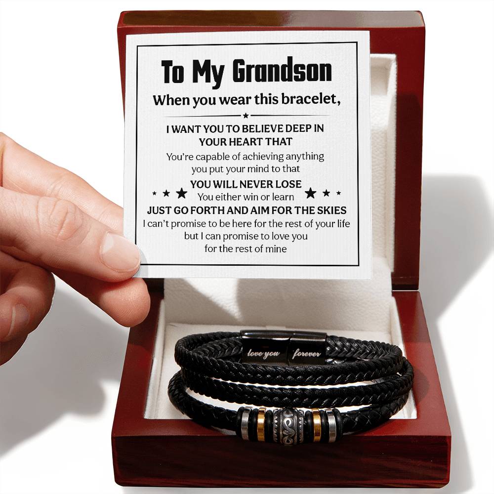 Love You Forever Believe Deep (To My Grandson) – Bracelet