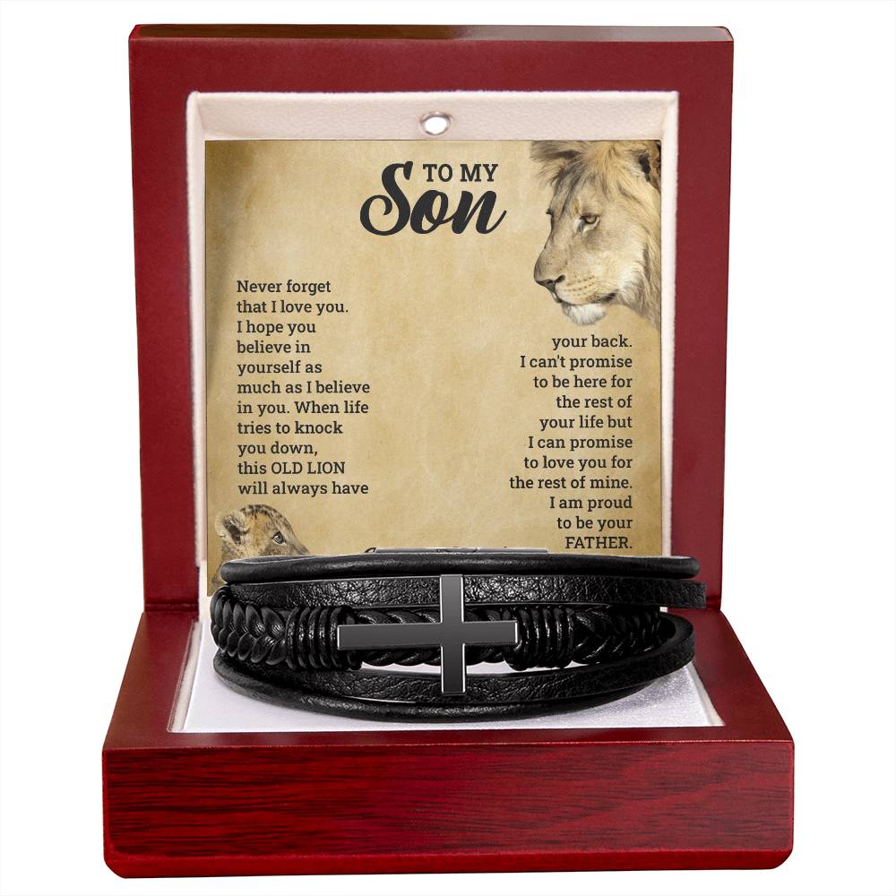 To My Son - Cross Bracelet