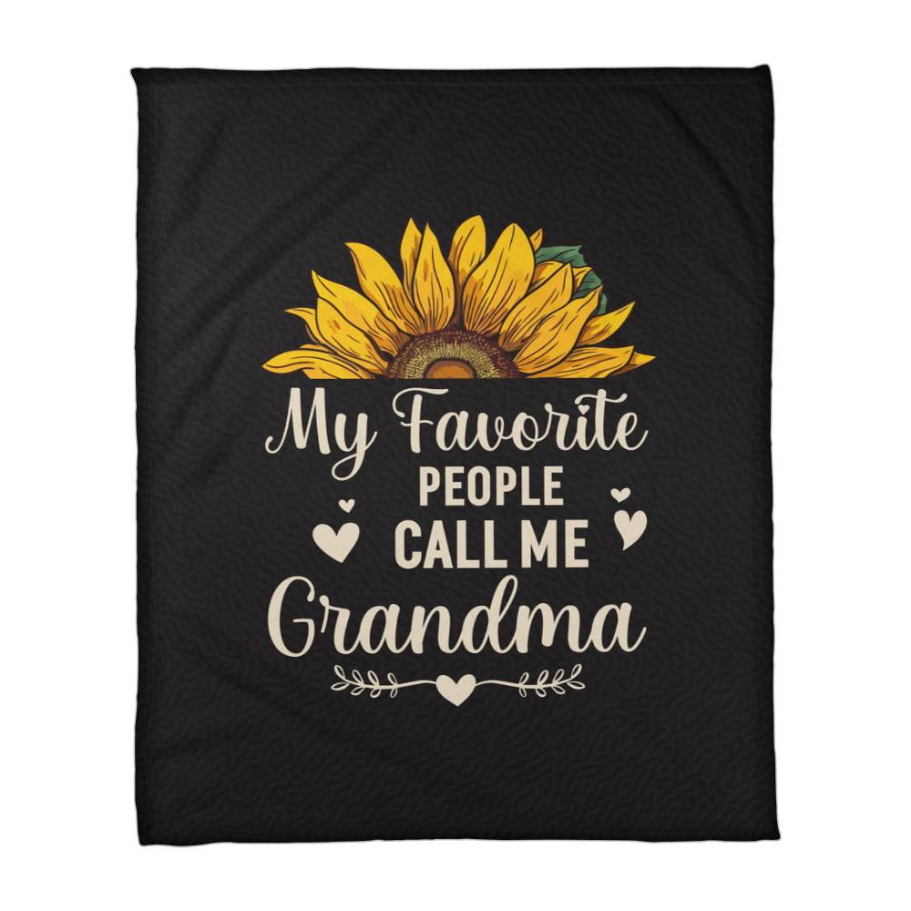 My Favorite People Call Me Grandma – Coral Fleece Blanket