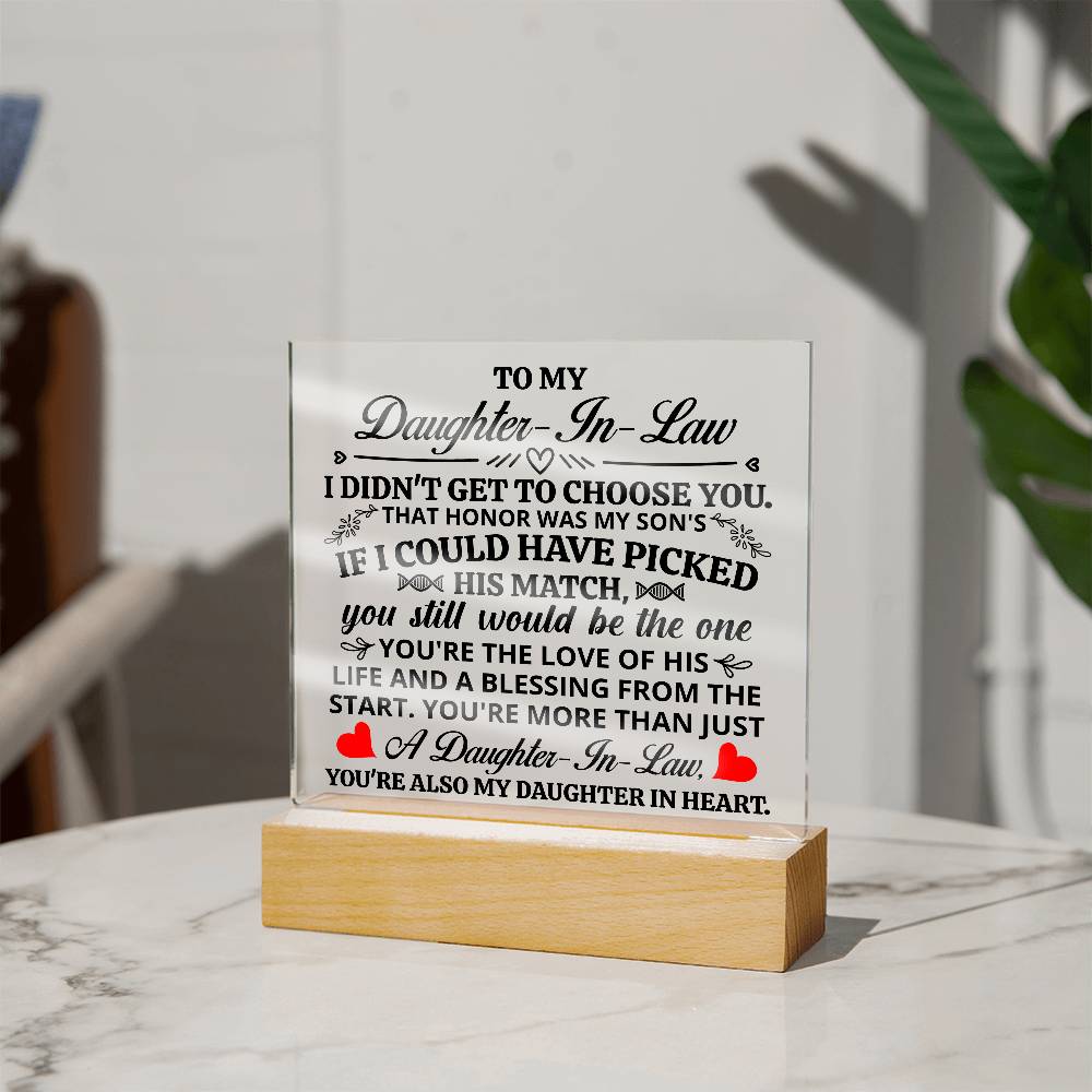 To My Daughter-in-Law Honor – Acrylic Square