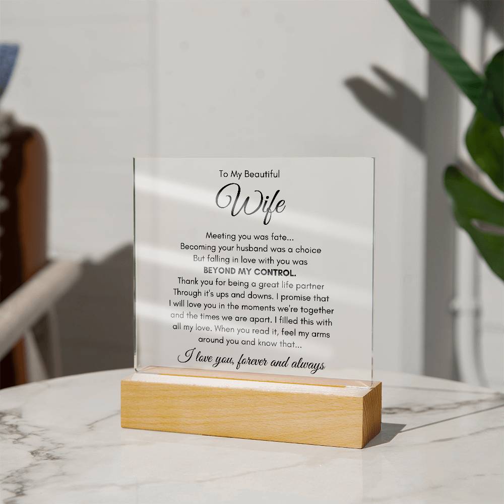 To My Wife Fate – Acrylic Square