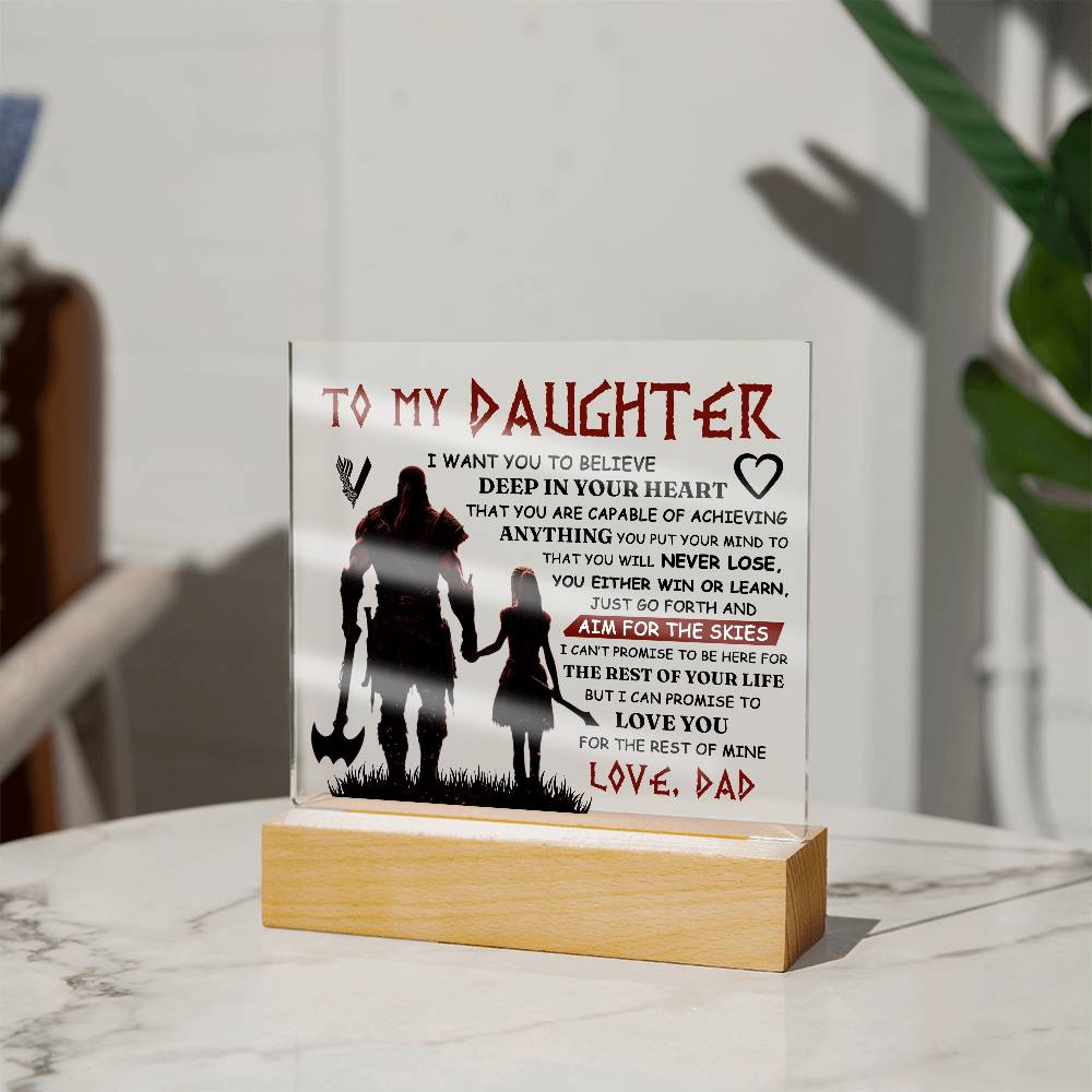 To My Daughter Skies – Acrylic Square
