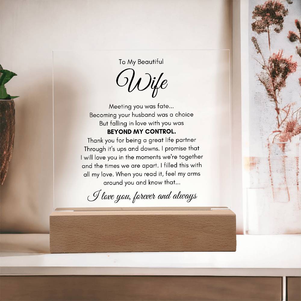 To My Wife Fate – Acrylic Square
