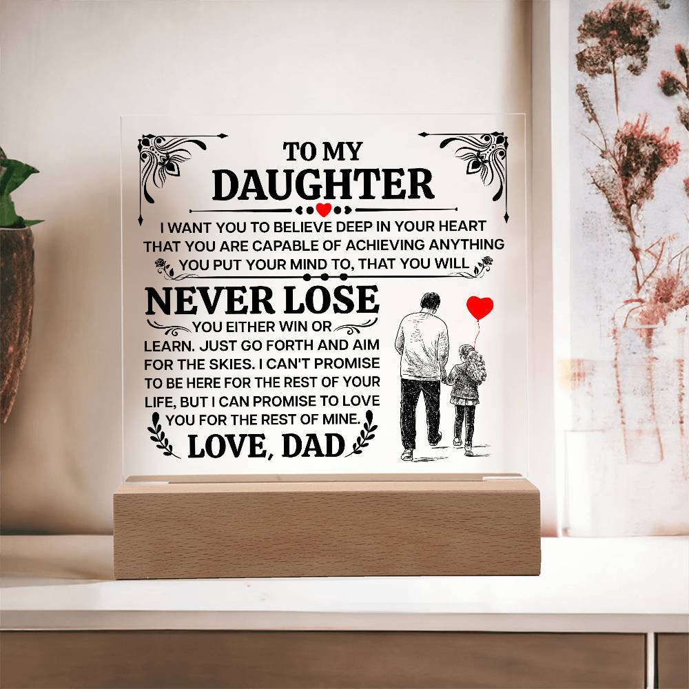To My Daughter Promise – Acrylic Square