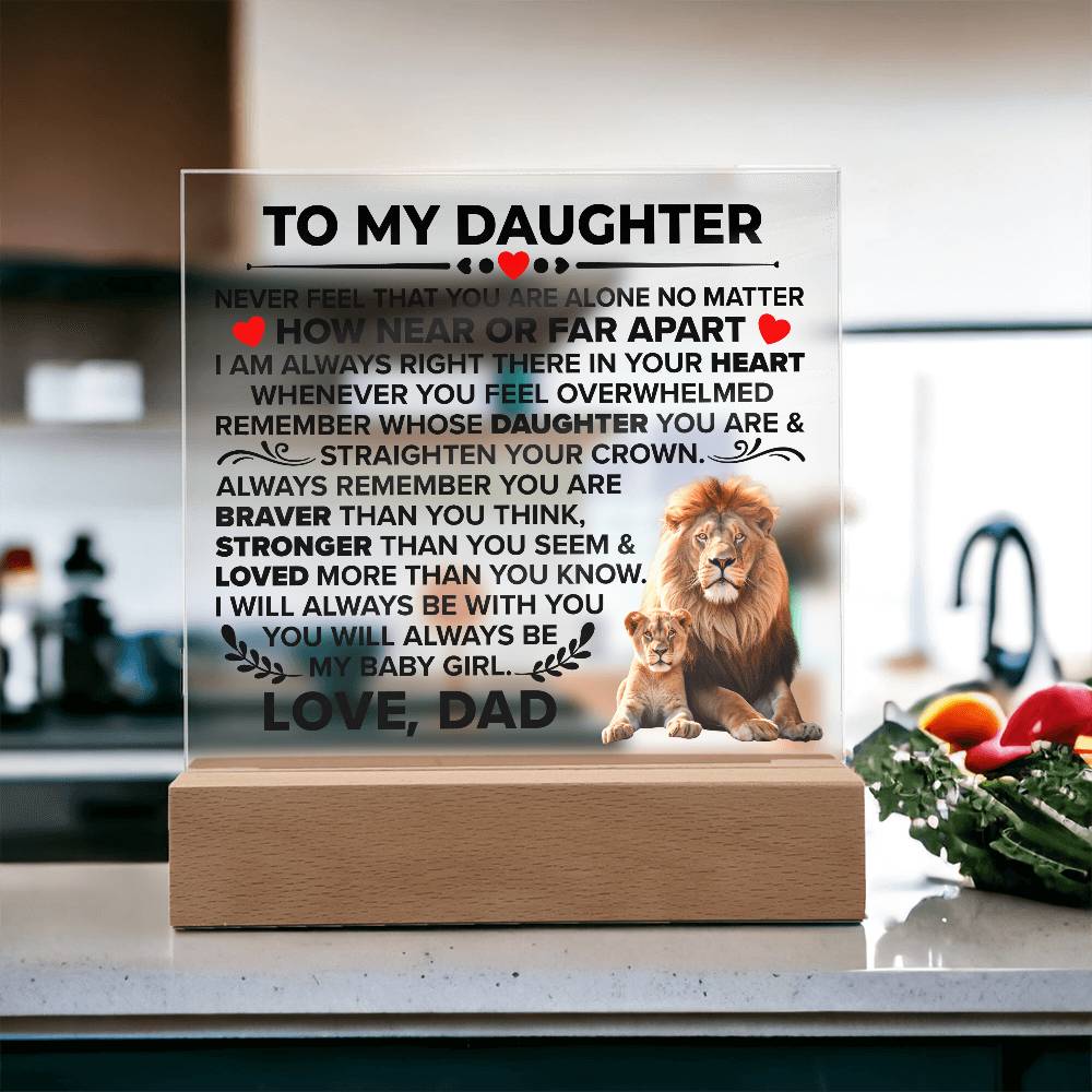 To My Daughter Braver – Acrylic Square