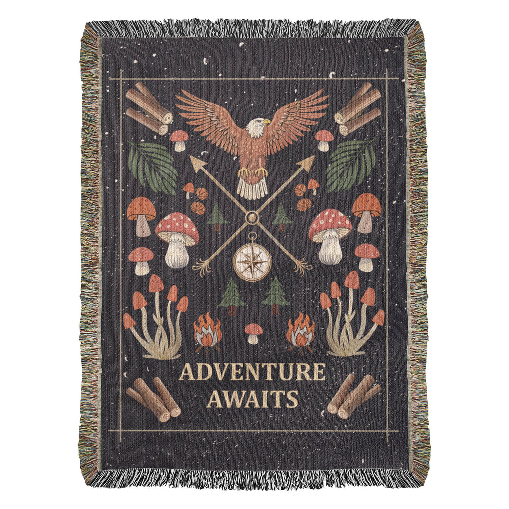 Adventure Awaits - Woven Blanket