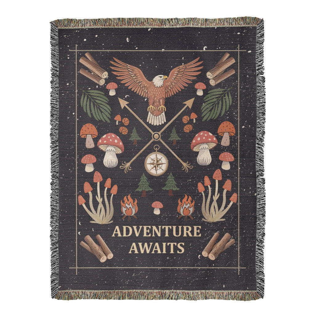 Adventure Awaits - Woven Blanket